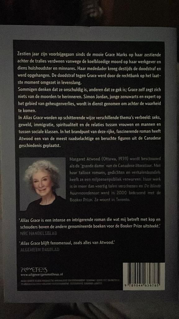 Margaret Atwood - Alias Grace, Boeken, Literatuur, Zo goed als nieuw, Nederland, Ophalen of Verzenden
