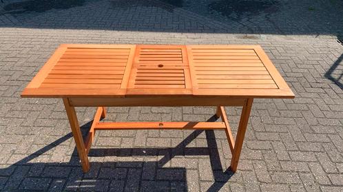 Outsunny Uitschuifbare tafel tuintafel acaciahout, Tuin en Terras, Tuintafels, Nieuw, Rechthoekig, Ophalen