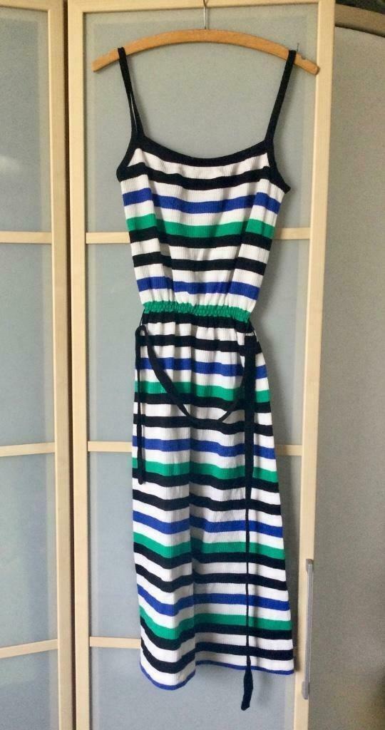 Mooie gestreepte zomer jurk, Kleding | Dames, Jurken, Zo goed als nieuw, Maat 36 (S), Onder de knie, Ophalen of Verzenden