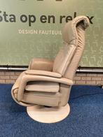 Sta op relax fauteuil Prominent Malmö ZGAN extra luxe !, Ophalen of Verzenden, Zo goed als nieuw, Leer, 50 tot 75 cm
