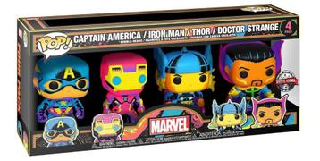 POP! Blacklight: Marvel 4 Pack oa Thor Iron Man |NEW| beschikbaar voor biedingen