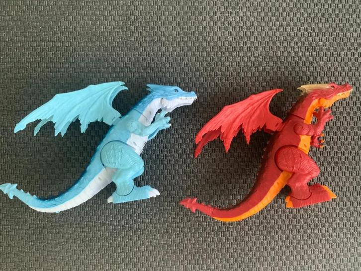 ZURU Robo Alive Roaring Ice & Fire Breathing Draak / Draken, Kinderen en Baby's, Speelgoed | Actiefiguren, Zo goed als nieuw, Ophalen of Verzenden