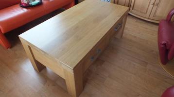 Blank Eiken Salontafel met laden