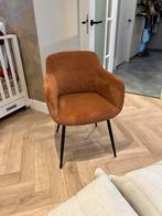 4x (eetkamer)stoel in terracotta ribstof, Ophalen, Zo goed als nieuw, Vier