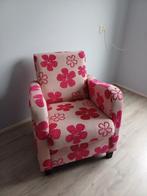 Roze fauteuil met bloemen, Huis en Inrichting, Zo goed als nieuw, Ophalen