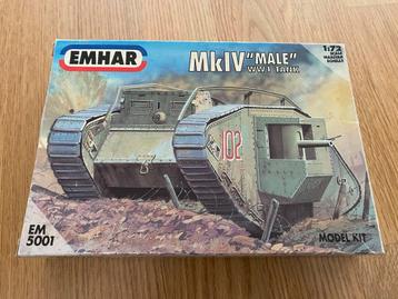 Emhar MkIV Male WW1 Tank 1:72 - Nieuw in Doos beschikbaar voor biedingen