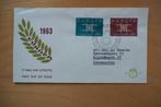 NVPH E59 - Europa - 1963 - Net getypt adres - dicht, Postzegels en Munten, Postzegels | Eerstedagenveloppen, Ophalen of Verzenden