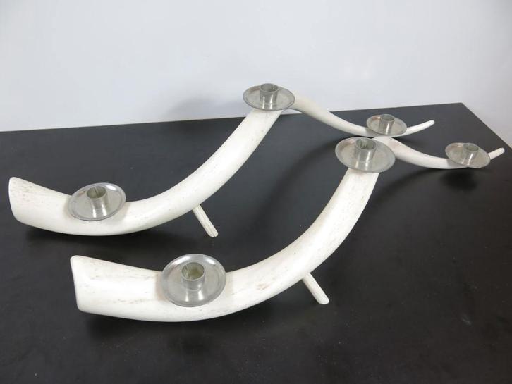 Prachtig gewei kandelaar koedoe / kudu gepolijst, Antiek en Kunst, Curiosa en Brocante, Ophalen of Verzenden