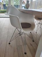 6 Witte Eettafel Stoelen - Design Stijl, Ophalen of Verzenden, Gebruikt, Wit
