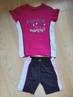 Gymset sportset meisje maat 140 roze wit zwart, Gebruikt, Meisje, Ophalen of Verzenden, Sport- of Zwemkleding