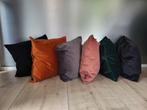 6 velvet sierkussens 45x45 - Gek op Kussens, Ophalen, Gebruikt, Overige kleuren, Vierkant