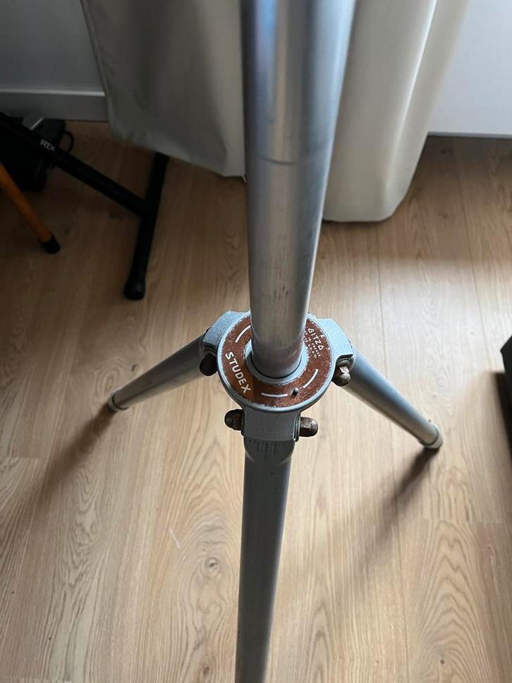 Vintage Gitzo studex statief met Gitzo R.No3 kop, Audio, Tv en Foto, Fotografie | Statieven en Balhoofden, Gebruikt, Driepoot