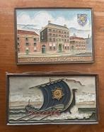 Twee cloisonné tegels – De Porceleyne Fles, Antiek en Kunst, Ophalen of Verzenden