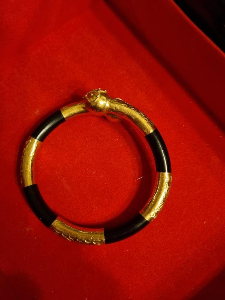 Surinaamse gouden armband, Sieraden, Tassen en Uiterlijk, Piercings, Zo goed als nieuw, Goud, Ophalen of Verzenden