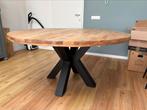 Ronde houten eettafel 140cm, Huis en Inrichting, Ophalen, 100 tot 150 cm, Rond, Zo goed als nieuw