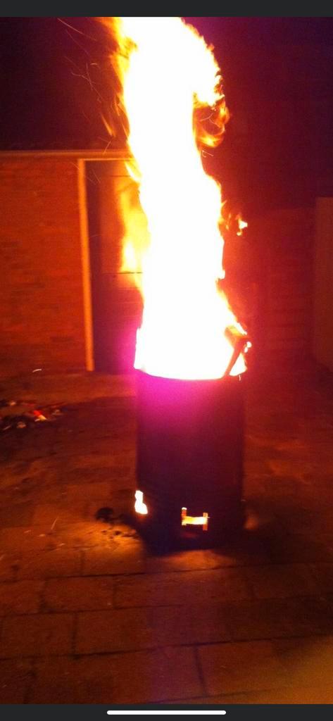 Vuurton brandton open klasr voor gebruik olievat vat ton, Huis en Inrichting, Emmers, Zo goed als nieuw, IJzer, Met deksel, Ophalen