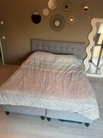 grijze boxspring!, Ophalen, Zo goed als nieuw, Tweepersoons, 160 cm