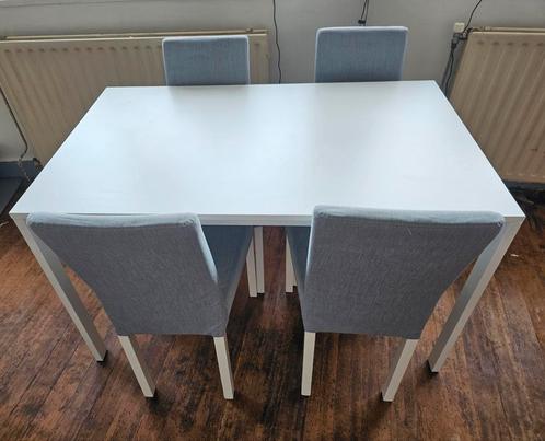 Ikea tafel met stoelen, Huis en Inrichting, Complete eetkamers, Zo goed als nieuw, 4 tot 6 stoelen, Ophalen