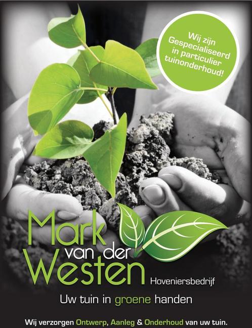Hoveniersbedrijf Mark van der Westen, Diensten en Vakmensen, Tuinmannen en Stratenmakers, Bestrating, Tuin- of Vijveraanleg, Tuinonderhoud of Snoeiwerk