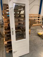 Hardhouten achterdeur, Doe-het-zelf en Verbouw, Ophalen, Minder dan 80 cm, 200 tot 215 cm, Glas