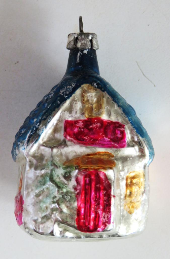 Oude Kerstbal: Huisje met Kerstbomen achterop, Diversen, Kerst, Ophalen of Verzenden