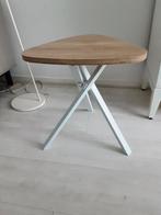 Bijzettafel  hout met metalen onderstel, Ophalen of Verzenden, Zo goed als nieuw, Minder dan 50 cm, Minder dan 50 cm