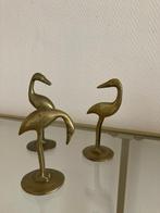 Mid century messing kraanvogel beeldjes, Ophalen of Verzenden, Zo goed als nieuw