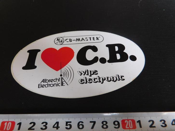 sticker CB-MASTER I LOVE C.B. Albrecht Electronic wipe elec, Verzamelen, Stickers, Zo goed als nieuw, Ophalen