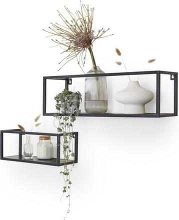 Lifa Living - Wandrek Madrid - Set van 2 - Zwart beschikbaar voor biedingen