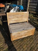 Balkon bankje, Tuin en Terras, Ophalen, Gebruikt, Teakhout