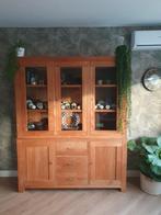 Teakhouten buffetkast  vitrinekast, Huis en Inrichting, Kasten | Buffetkasten, Ophalen, Gebruikt, 200 cm of meer, 150 tot 200 cm