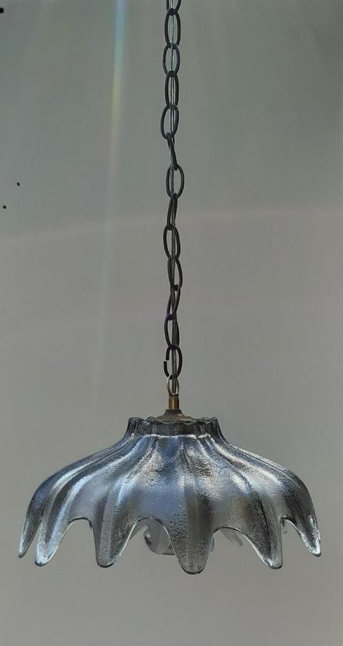 VINTAGE DESIGN GLAZEN HANGLAMP OF PLAFONDLAMP, Huis en Inrichting, Lampen | Hanglampen, Zo goed als nieuw, Minder dan 50 cm, Glas
