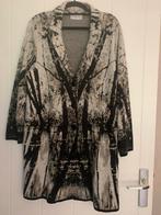 Chalou Zwart-crème Patroon - Maat 50-52 zeer mooi jasje vest, Kleding | Dames, Ophalen of Verzenden, Zo goed als nieuw, Zwart