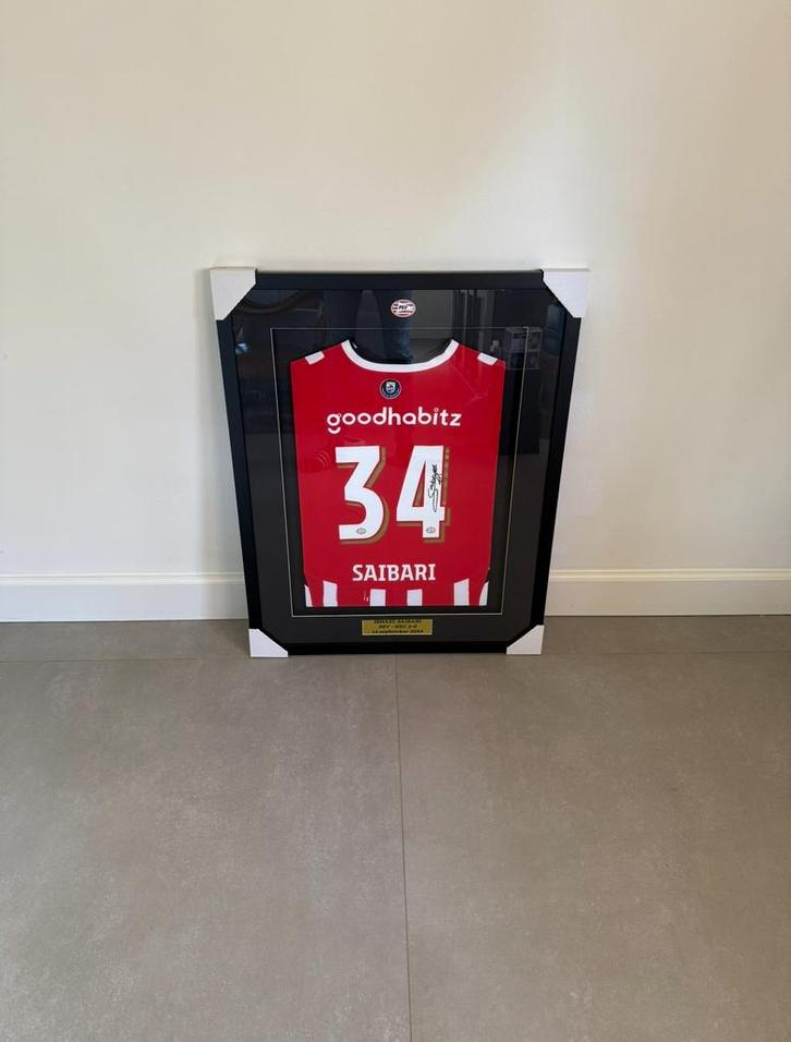 Saibari Matchworn & Gesigneerd PSV Shirt - 80 Jaar Vrijheid, Verzamelen, Sportartikelen en Voetbal, Gebruikt, Shirt, PSV, Ophalen
