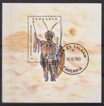 Tanzania 1993 Blok Historisch Kostuum beschikbaar voor biedingen