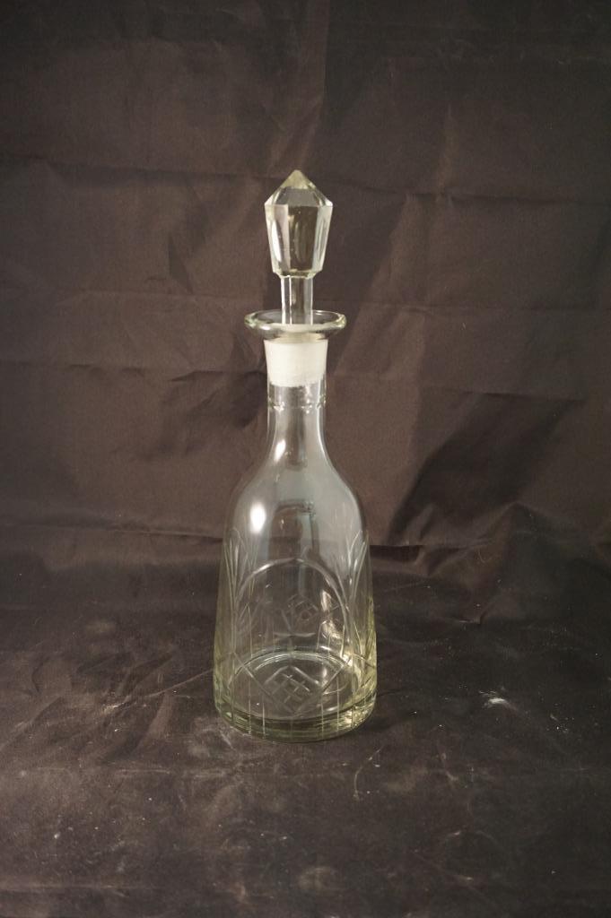 Antieke geslepen glazen karaf 33 cm, Antiek en Kunst, Antiek | Glas en Kristal, Ophalen of Verzenden