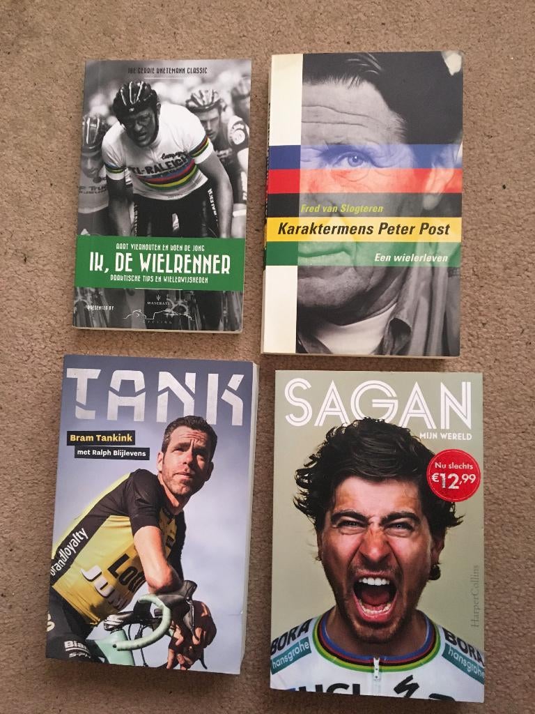 sportboeken- Wielerboeken o.a.Sagan,Bram Tankink, etc., Boeken, Sportboeken, Ophalen of Verzenden, Zo goed als nieuw, Lopen en Fietsen