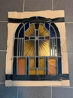 Antieke glas in lood ramen 2 x, Antiek en Kunst, Antiek | Glas en Kristal, Ophalen