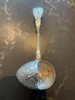 Verzilverde thee zeef met sierlijk design, Ophalen of Verzenden, Zilver