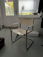 Mid-century buisframe stoel wit, Huis en Inrichting, Stoelen, Ophalen, Gebruikt, Wit, Leer