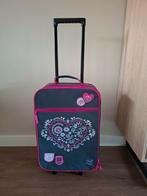 Kinderkoffer meisje roze grijs als nieuw, Hard kunststof, Minder dan 50 cm, Ophalen of Verzenden, Zo goed als nieuw