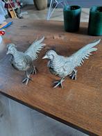 2 Verzilverde Fazanten tafelbeelden, Antiek en Kunst, Ophalen of Verzenden
