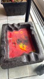 Vintage lava asbak ‘60, Huis en Inrichting, Ophalen, Zo goed als nieuw, Rechthoekig, Hout