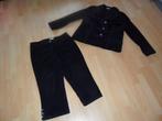 FRANK WALDER PAK  COLBERT EN BROEK BABYRIB BLAUW MAAT 42, Kleding | Dames, Kostuum of Pak, Blauw, Maat 42/44 (L), Ophalen of Verzenden