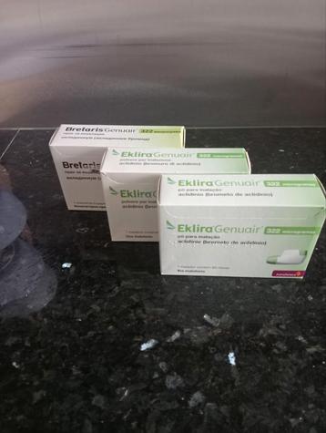 NIEUW: 3 stuks EKLIRA (BRETARIS) GENUAIR 322microgram puffer beschikbaar voor biedingen