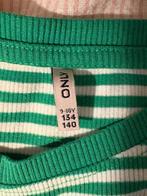 Groen-wit gestreept T-shirt 140, Ophalen, Zo goed als nieuw, Jongen of Meisje