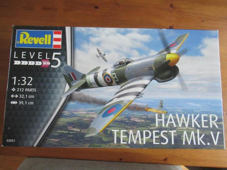 Hawker Tempest Mk.V (Revell 1/32), Hobby en Vrije tijd, Modelbouw | Vliegtuigen en Helikopters, Nieuw, Vliegtuig, Groter dan 1:72