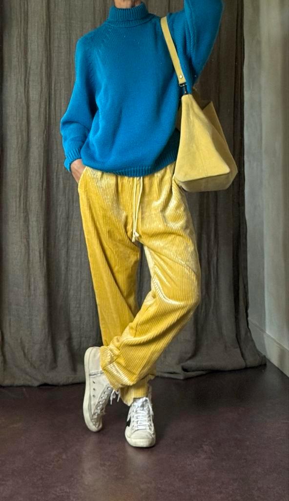 Forte-Forte Corduroy Broek Citroengeel vib zo gaaf 36/38 2, Kleding | Dames, Broeken en Pantalons, Nieuw, Maat 38/40 (M), Geel