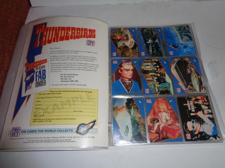 Thunderbirds The Official Pro Set Fan Binder met 100 Cards, Verzamelen, Film en Tv, Zo goed als nieuw, Tv, Foto of Kaart, Ophalen of Verzenden