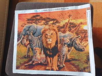 Diamond painting schilderij Afrika 60x50cm beschikbaar voor biedingen